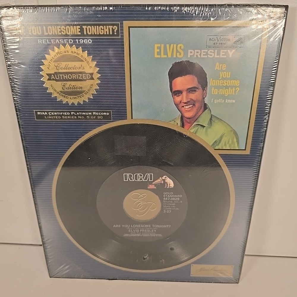 ELVIS PRESLEY Are You Lonesome‎ Tonight? / I Gotta Know Framed 45! #5 Of 90